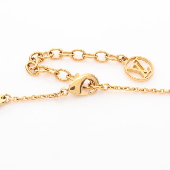 Louis Vuitton Vivienne Necklace Gold Plated Fake Pearl White - Picture 3 of 7